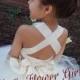 Ivory Flower Girl Dress Lace Halter Tutu Dress Flower Girl Dress Sizes 2, 3, 4, 5, 6 up to Girls Size 12