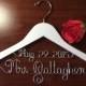 Personalized Date on top bridal hanger,  personalized custom Bridal, Brides Hanger, Wedding Hanger, Personalized Bridal Gift.