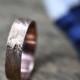 Crash Ring - Men's Wedding Band 6mm Wide Rugged Rough 14k Recycled Hand Carved Rose Gold Ring - Made in Your Size