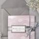 Custom listing(100) Dark Grey & Pink Lace Wedding Invitation, Pocket Fold Wedding Invitations, Pink  Wedding invitation, 
