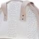 Big white bridal shoulder bag, white should purse, easy to clean white vegan shoulder bag with floral pattern in white and non leather beige