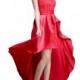 Red Strapless Chiffon Ball Gown Prom Evening Bridesmaid Dress Formal Wedding Party