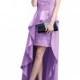 Purple Strapless Chiffon Ball Gown Prom Evening Bridesmaid Dress Formal Wedding Party