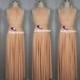 Maxi Full Length Bridesmaid Convertible Wrap Dresses Multiway Long Pearl Peach Infinity Dress