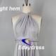 Straight Hem Knee Tea Length Silver Bridesmaid Dress Convertible Dress Infinity Dress Multi Way Dress Purple Wrap Dress