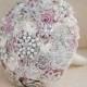 Brooch bouquet. Blush Pink, Ivory and Champagne wedding brooch bouquet, Jeweled Bouquet. Made upon request