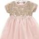 Blush Pink & Gold Sequin Dress / Blush Pink Tulle Flower Girl Dress / Flower Girl Dress / Jr. Bridesmaid Dress / Sequin Birthday Dress /