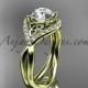 14kt yellow gold diamond celtic trinity knot wedding ring, engagement ring CT7390