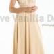 Bridesmaid Dress Infinity Dress Champagne with Chiffon Overlay Floor Length Maxi Wrap Convertible Dress Wedding Dress