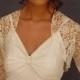 Ivory lace bolero jacket wedding bridal shrug 3/4 sleeve