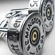 12 Gauge Remington Nickel Engraved Bullet Head Grooms Groomsman Personalized Wedding Cufflinks Set Wedding