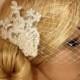 40% SALE Bridal Veil, Wedding Veil, Bridal Comb, Face Veil, Birdcage Veil, mini veil, Blusher veil, Ivory lace Flower Fascinator, Head piece
