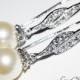 Ivory Pearl Bridal Earrings Swarovski 10mm Pearl Sterling Silver CZ Earrings Ivory Pearl Wedding Earrings Bridal Jewelry Wedding Jewelry