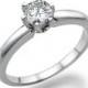 Classic Solitaire Engagement Ring, Diamond Ring, 14K White Gold Ring, Solitaire Ring, 0.50 CT Diamond Ring Band