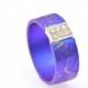 Anodized Titanium Ring - Unique Engagement Ring, Alternative Promise Ring, Unique Purple Ring, Giampouras Collections