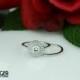 3/4 ctw Round Cut, Double Halo, Engagement Ring, 1/2 Carat Center, Man Made Diamond Simulants, Wedding Ring, Bridal Ring, Sterling Silver