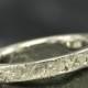 Vintage Feminine Floral Hand Engraved Silver Ring , Antique engagement ring, Stacking ring, Engagement ring , Stackable Silver ring 