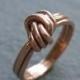 KNOTTED14kt rose gold knot engagement ring Made to Order size