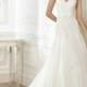 Wedding Dress - Style Pronovias Lacinne Tulle Embroidery Draping V-Neck