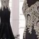 Black Bridesmaid Dress Handmade beading/Crystal Rhinestone Satin Prom Dresses Long Prom Dress Party Dress Long Mermaid Formal Evening Dress