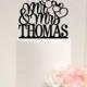 Mickey Wedding Cake Topper - Wedding Cake Topper - Cake Topper with Last Name