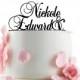 Custom Wedding Cake Topper - Personalized Monogram Cake Topper -Bride & Groom-  Cake Decor - Anniversary