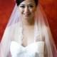Wedding Veil with Beaded Applique - Many Lengths in ivory or white