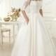 Wedding Dress - Style Pronovias Leslie Lace And Satin And Tulle Embroidery Strapless A-Line