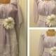 Lavender Daisy Dress Size Medium Large Ready To Ship with Sash / Purple Boho Bridesmaid Short Womens