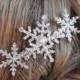 Winter snowflake hair comb -Wedding hair comb -  Bridal hair accessories - party headpiece.