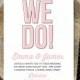 Printable Wedding Invitation PDF / 'We Do!' Fun Wedding Invite / Pink and Black or Custom  / Digital File Only / Printing Also Available