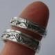 Wedding Band Mountain Landscape Band Mt. Washington 5 and 6.5mm Sterling scene all around two widths