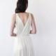 Maxi white dress with a front sexy slit , Maxi rehearsal ivory dress, Sleeveless maxi bridal dress