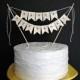 HAPPY BIRTHDAY Vintage Book Page Birthday Cake Topper, Bunting