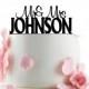 Custom Wedding Cake Topper - Personalized Monogram Cake Topper - Mr and Mrs -  Cake Decor -  Bride and Groom
