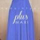 MAXI Plus Size Cobalt Blue Bridesmaid Dress Convertible Dress Infinity Dress Multiway Dress Wrap Dress Blue Prom Dress Wedding Dress