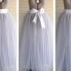 Floor Length/Tea LEngth Adult Slate grey/gray silver Tulle Tutu Skirt  Great Gatsby