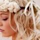 Rustic Floral Crown - Boho Wedding Headband - Rustic Woodland Halo - Bridal Crown - Wedding Hair Accessories