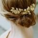 Elsa Billgren for The Wild Rose Bridal headpiece, Brass headpiece, Brass leaf headpiece, gold hair accessory, bridal accessory