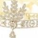 Gatsby Headpiece - Pearl Rhinestone Hair Accessory, great gatsby, wedding jewelry, bridesmaid, pearl bridal jewelry, gold, silver