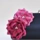 Midnight Blue and Shades of Orchids Bridesmaid clutch / Bridal Clutch / Prom clutch