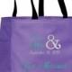 Bride Gift, His and Hers, Mr. and Mrs. Personalized Tote, Honeymoon Bag, Beach Bag