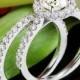 14k White Gold Ritani 1RZ1323 Halo Diamond Engagement Ring
