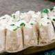 Rose Petals In White Calligraphy And Kraft Paper Bags