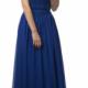 Buy Australia 2016 Royal Blue A-line V-neck Neckline Ruched Organza Floor Length Evening Dress/ Prom Dresses 4139 at AU$172.79 - Dress4Australia.com.au