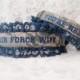 Military garter set - Air Force Wedding Garters - Personalized Embroidered Garters - Air Force Wife Garters.