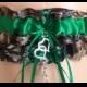 Mossy Oak Emerald Green Camouflage Wedding Garter Set, Bridal Garter Set, Camo Garter, Keepsake Garter, Prom Garter