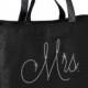 SALE-Elegant Rhinestone Mrs Bridal Tote Bag