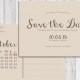 Rustic save the date printable, Save the date postcard, save the date calendar