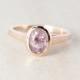 Pastel Pink Tourmaline Engagement Ring - Oval - 10K Rose Gold
